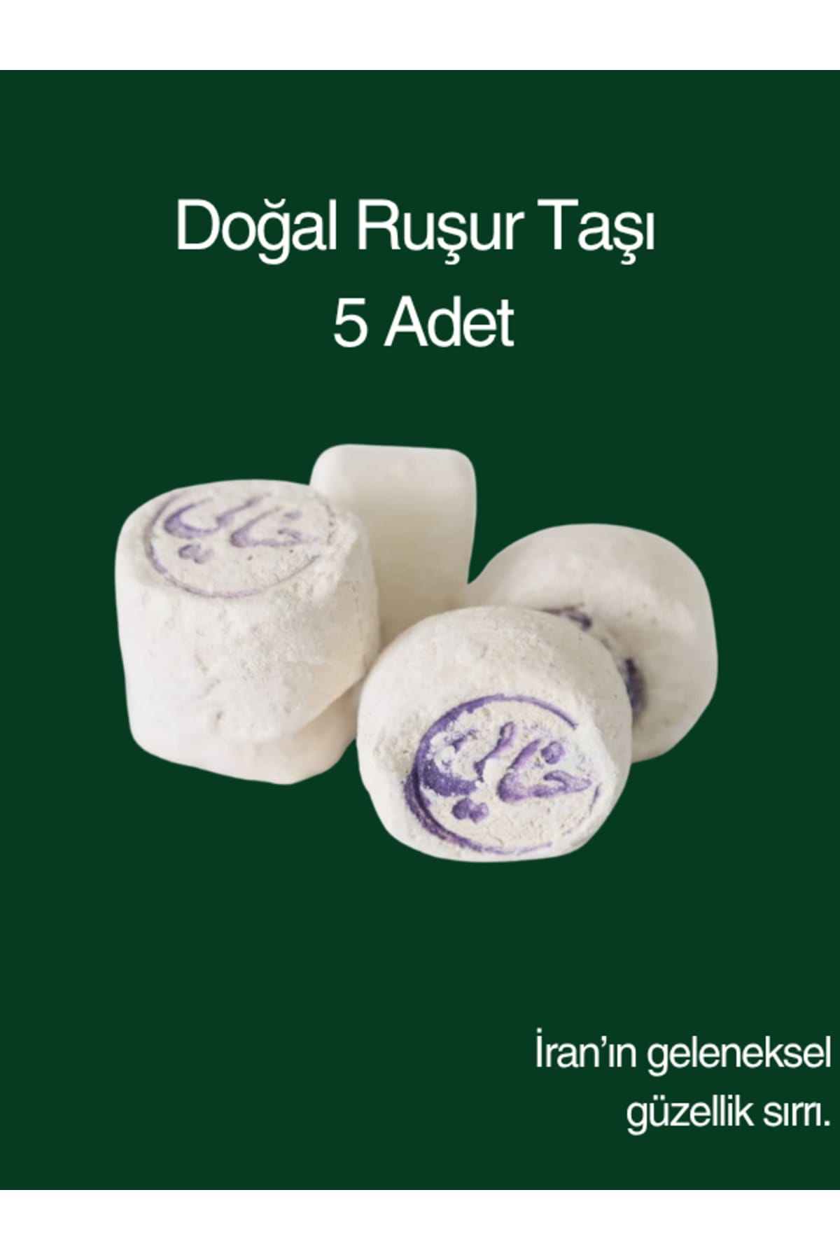 Ruşur Taşı 5'li | Doğal Cilt Arındırıcı İran Hamam Taşı – Peeling Etkili
