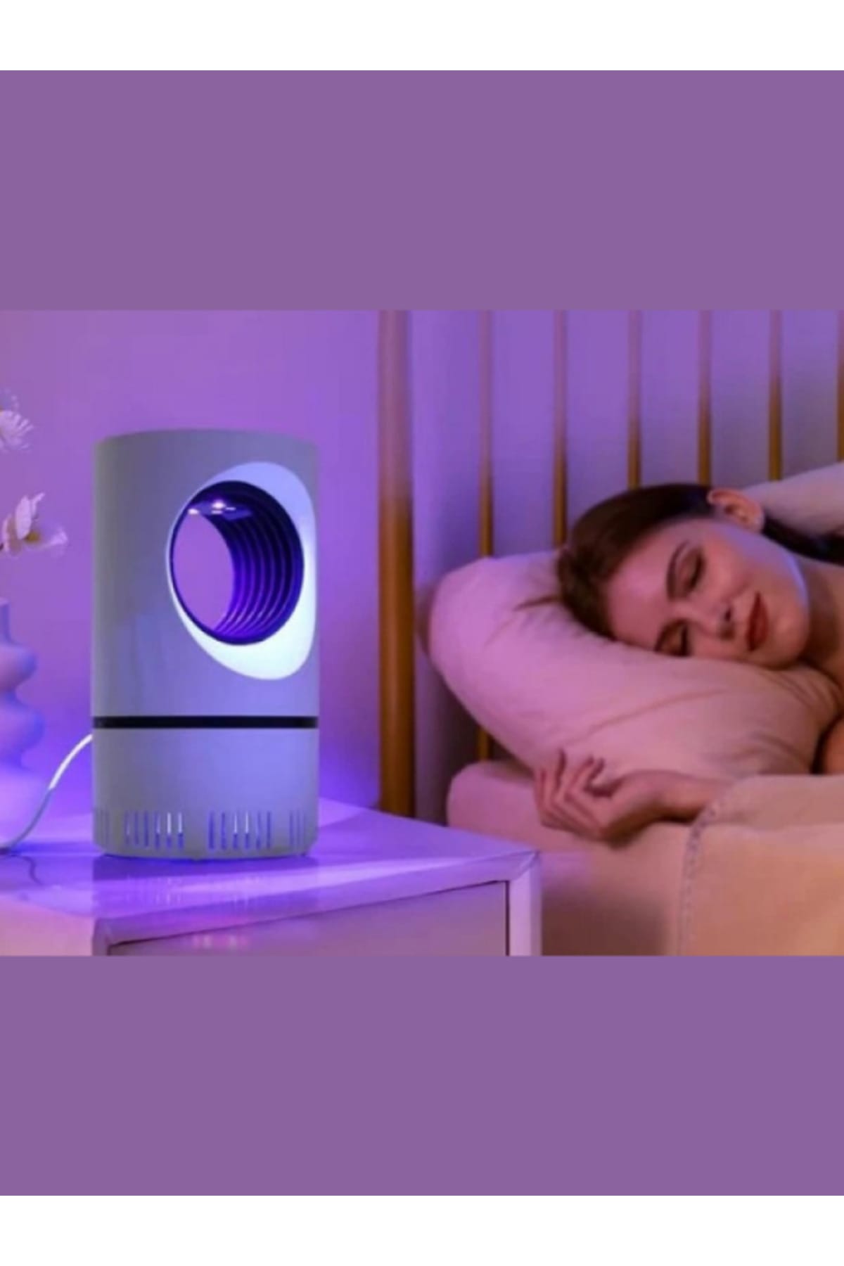 UV Işıklı Sinek Öldürücü Sessiz – USB Fanlı Elektrikli Sivrisinek Kapanı (Gece Lambası Özellikli)