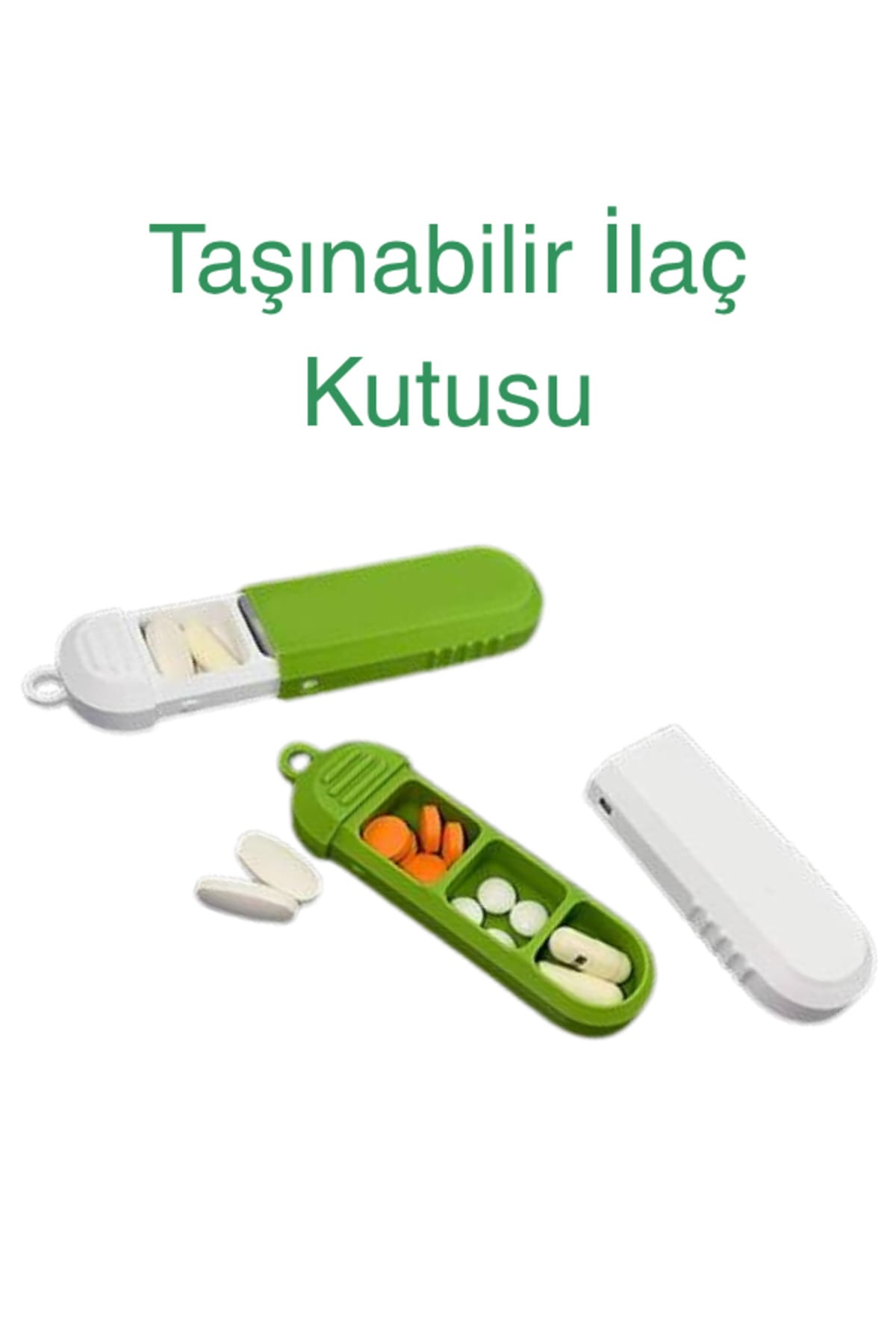 3 Bölmeli Taşınabilir İlaç Kutusu | Mini Tablet ve Vitamin Saklama Kutusu