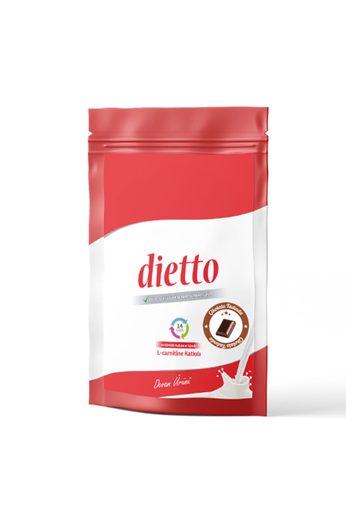 30 Günlük Çikolata Aromalı Dietto Doypack Set - SHAKER - Görsel 3