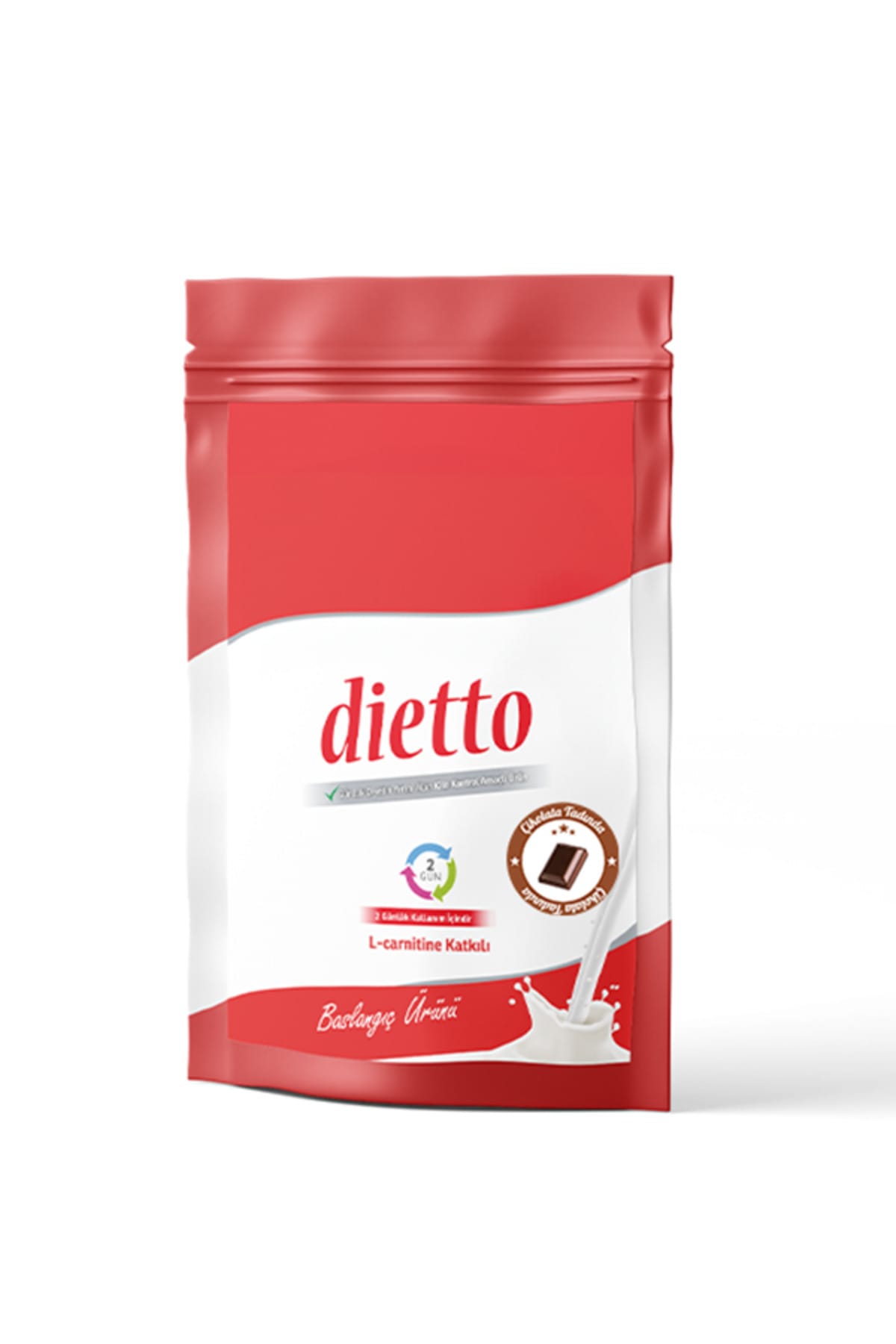 30 Günlük Çikolata Aromalı Dietto Doypack Set - SHAKER - Görsel 4