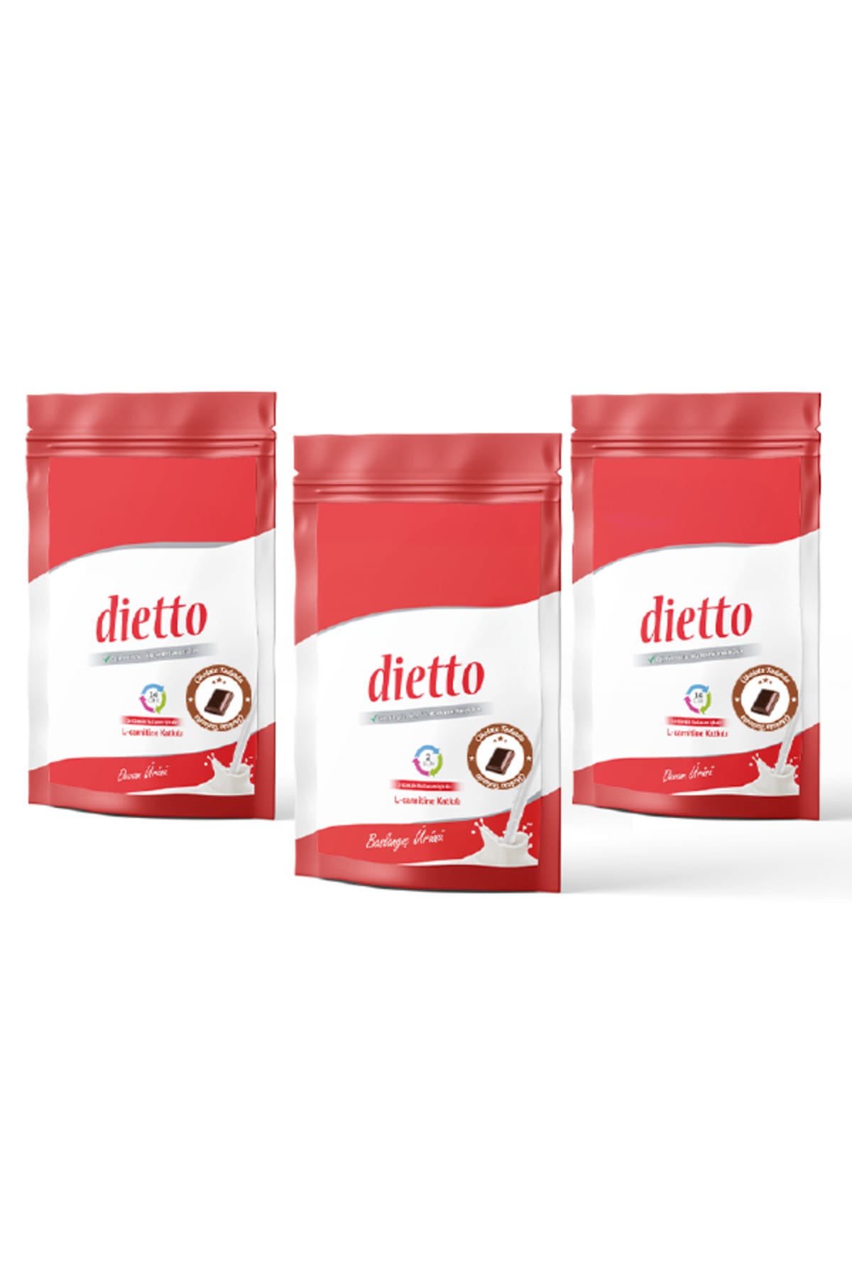 30 Günlük Çikolata Aromalı Dietto Doypack Set - SHAKER - Görsel 6