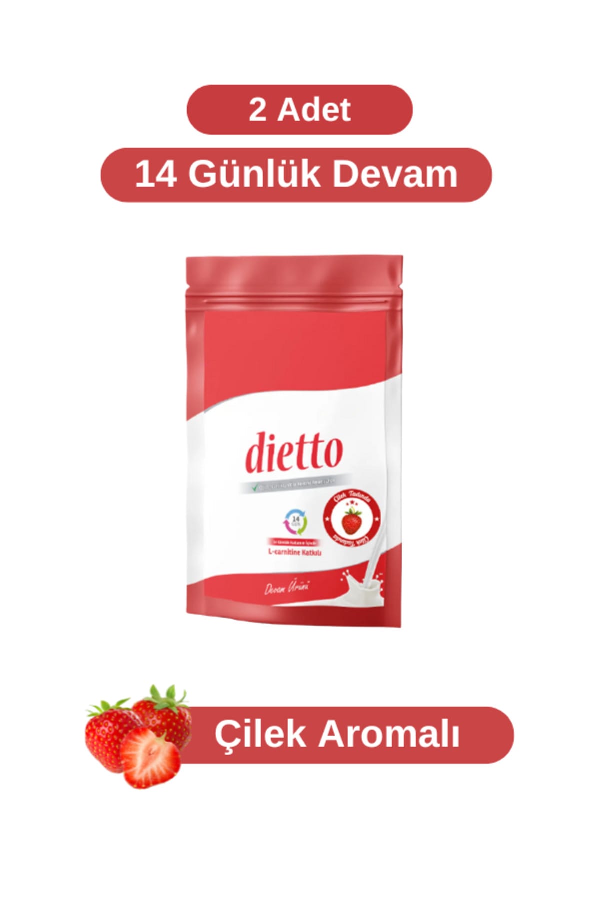 2 Adet 14 Günlük Çilek Aromalı Devam Öğünü